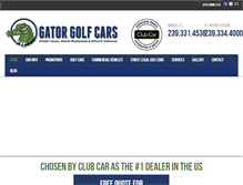 Tablet Screenshot of gatorgolfcars.com
